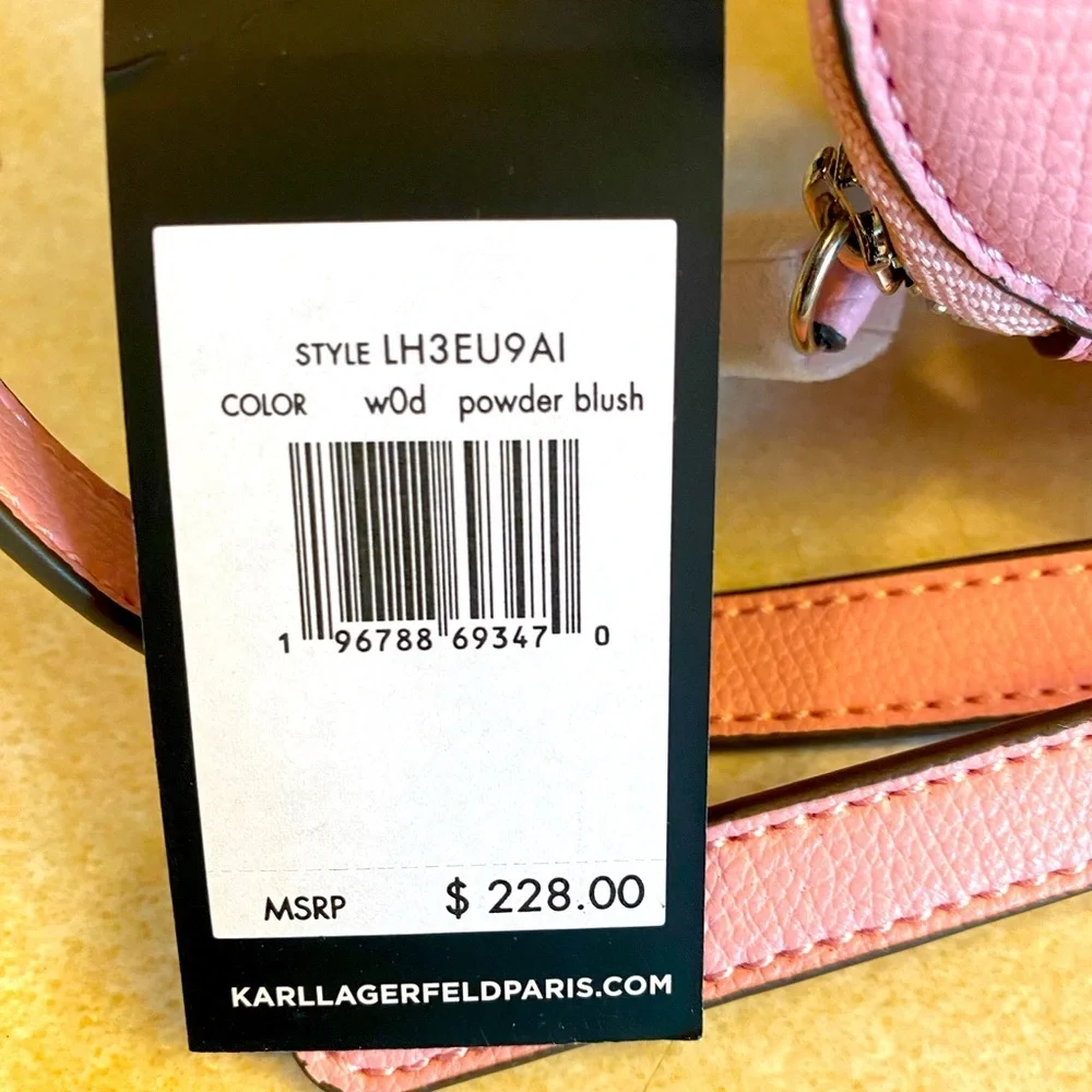 KARL LAGERFELD Paris Maybelle Top Handle Bag: Powder Blush, NWT